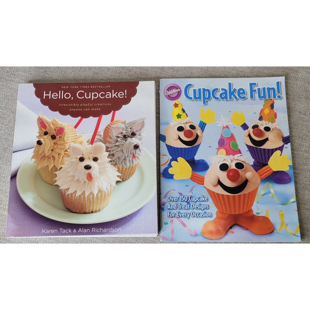 Hello Cupcake Book NY Times‎ Bestseller + Wilton Cupcake Fun Magazine Baking Lot